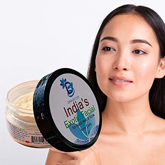 Diva Stuff INDIA'S EXOTIC FACIAL FOR BLACKHEADS AND ACNE, 2OZ JAR, - Image 2